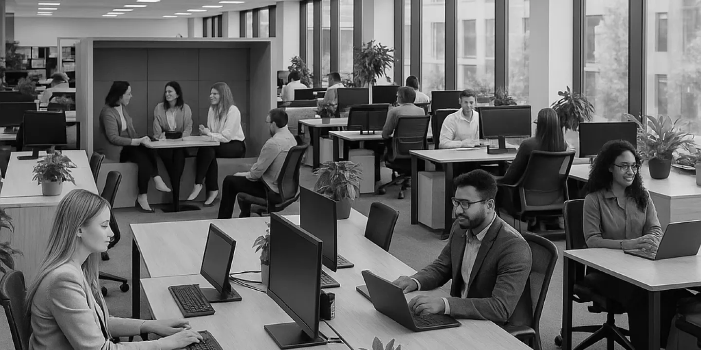 People working in the office