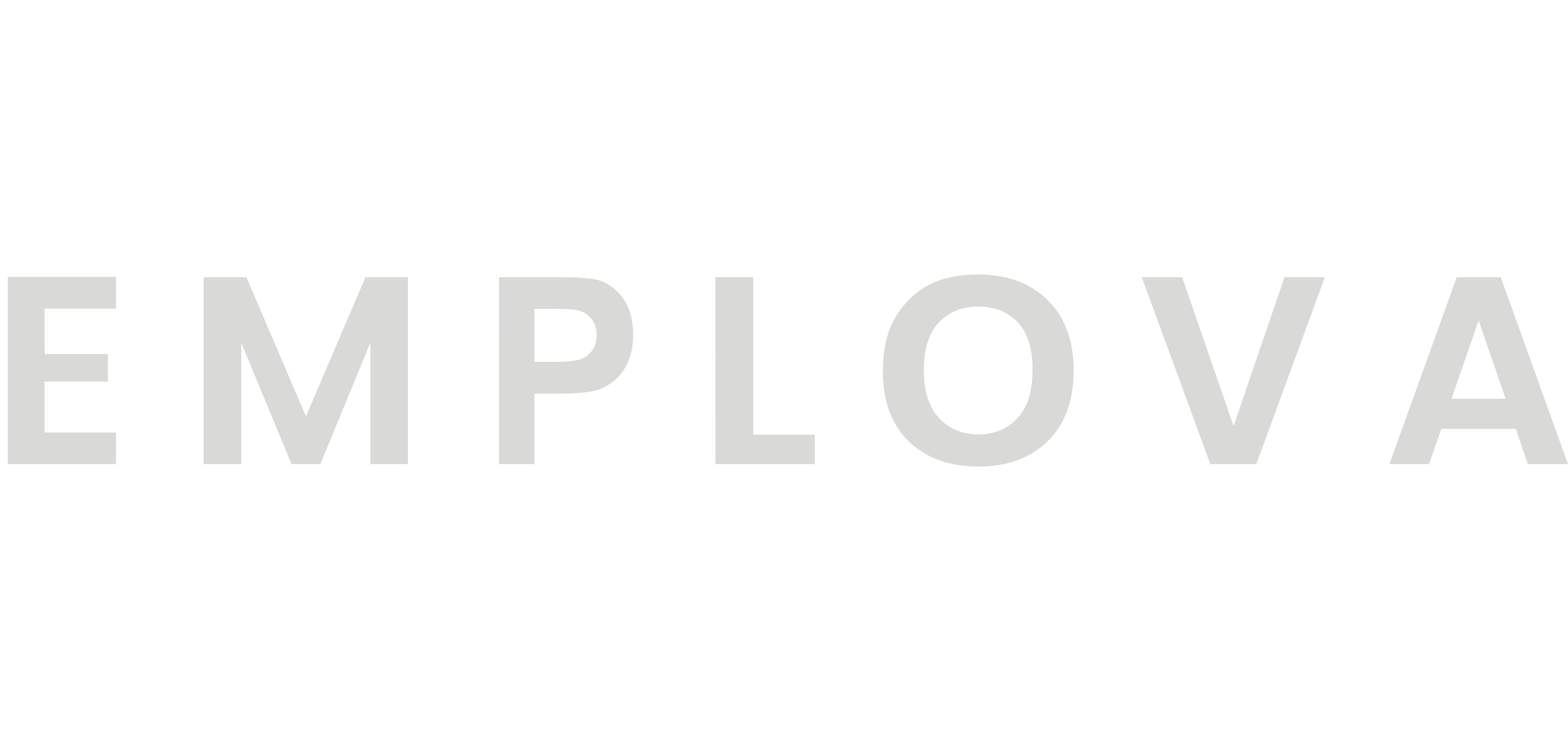 The word EMPLOVA in light gray sans-serif font on a solid black background.