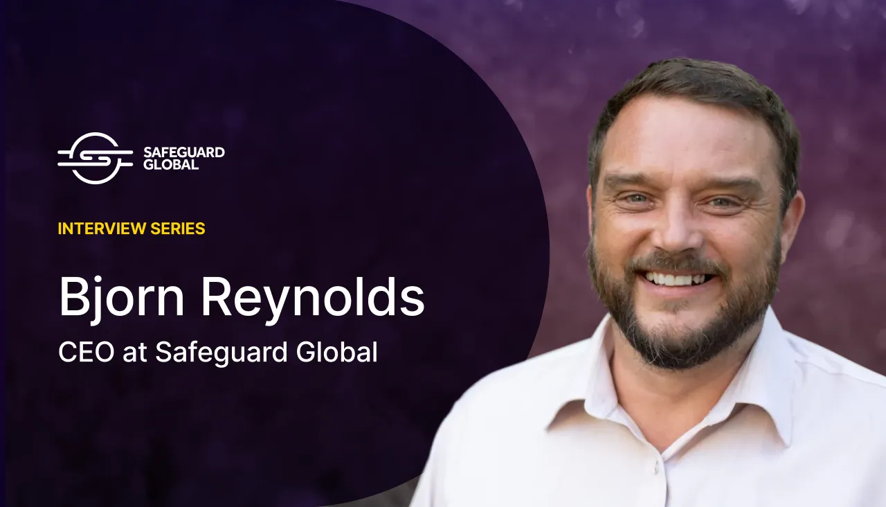 Bjorn Reynolds, CEO of Safeguard Global, smiles in a professional headshot.