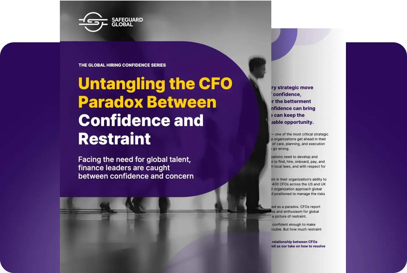 Document cover titled 'Untangling the CFO Paradox Between Confidence and Restraint'.
