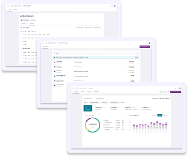 Overlapping screenshots of Safeguard's platform—previewing the instant demo experience